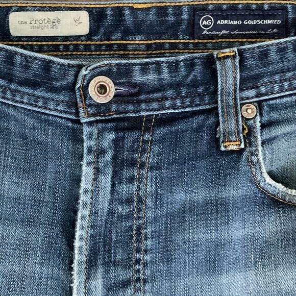 Adriano Goldschmied The Protege Jeans Distressed Straight Leg Blue Size 36 x 29 - Picture 3 of 10